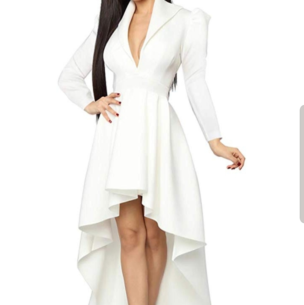 White high-low dress 💛